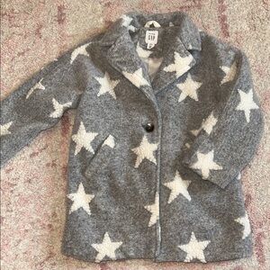 GAP Kids Gray Coat with White Star Pattern Size 3T